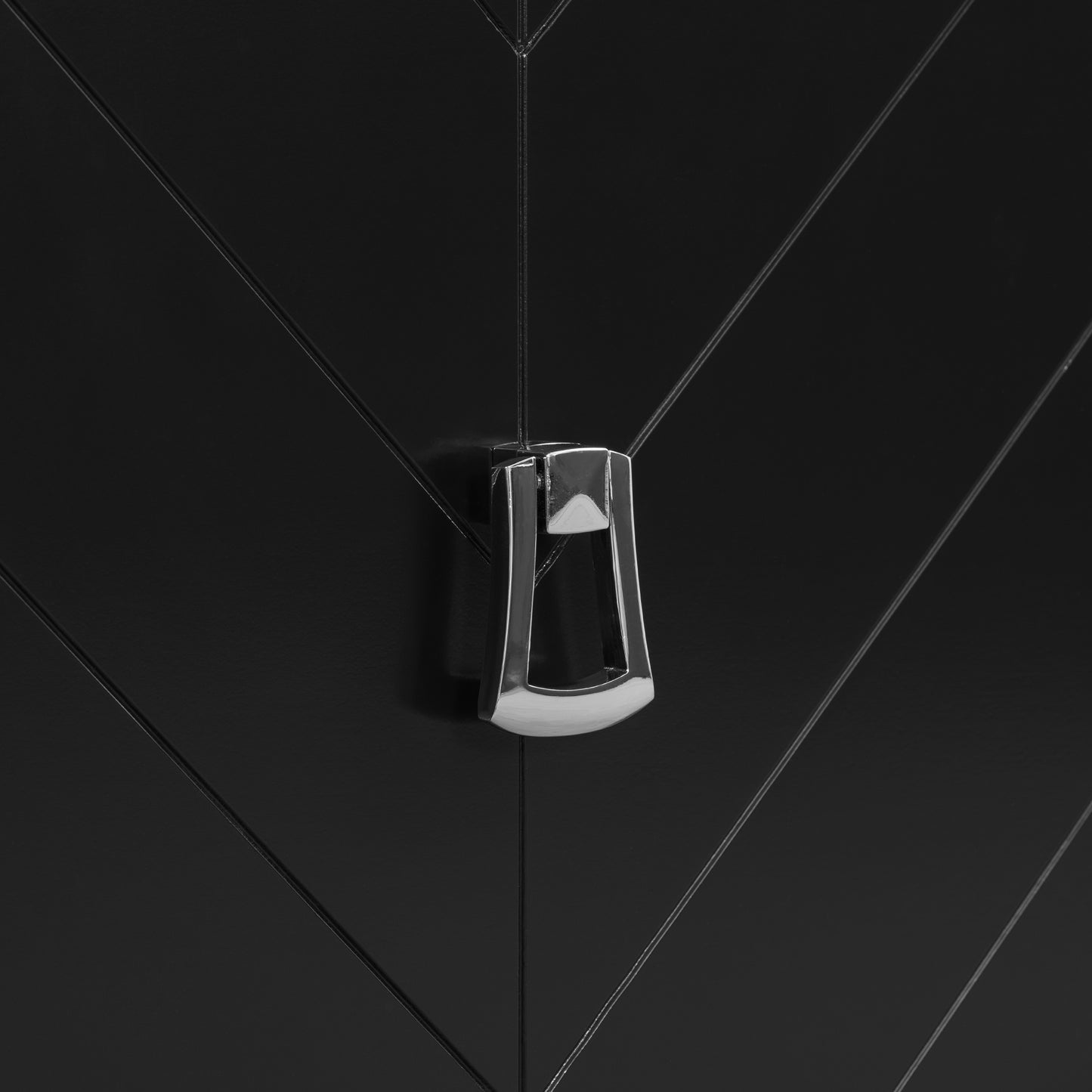 U_STYLE  Four-Door Sideboard with Geometric Line Patterns and Vintage Metal Handles for Timeless Elegance,Suitable for Living Rooms, Entrance and Study Rooms