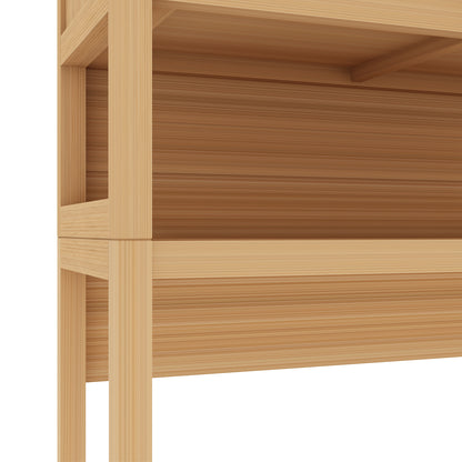 Bamboo Freestanding Toilet Storage Organizer for Bathroom and Laundry - Space-Saving Design in Natural Finish