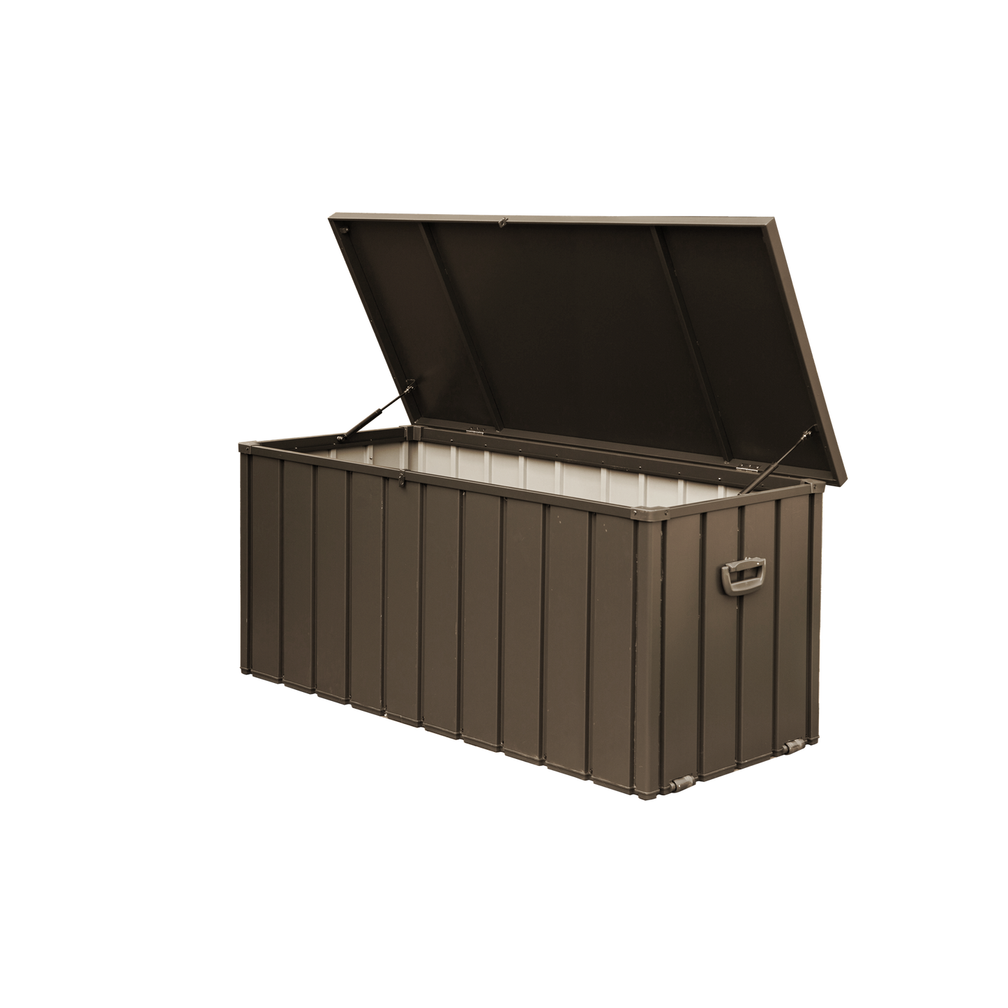 100 Gallon Outdoor Storage Deck Box Waterproof Large Patio Bin for Cushions and Pillows Tools Lockable Dark Brown
