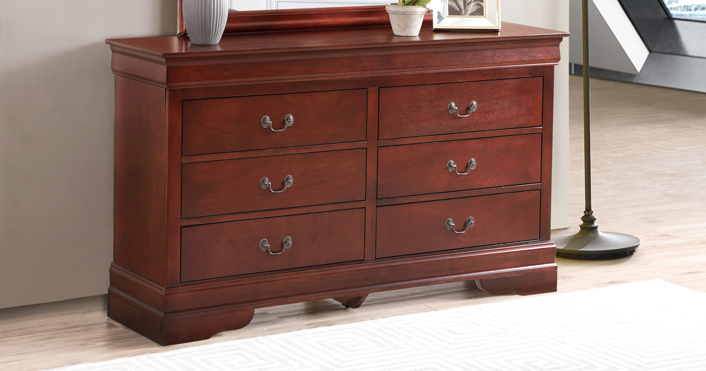 Elegant Cherry Louis Philippe G2100-D Dresser by Glory Furniture