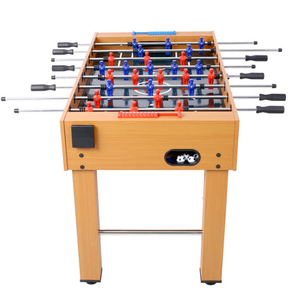 54-Inch Foosball Table with Analog Scoring, 46-1/4 x 24-3/4 Playfield, Free Accessories, Brown
