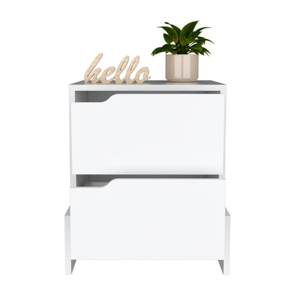 Elegant Luss 2-Drawer Nightstand for Modern Bedrooms