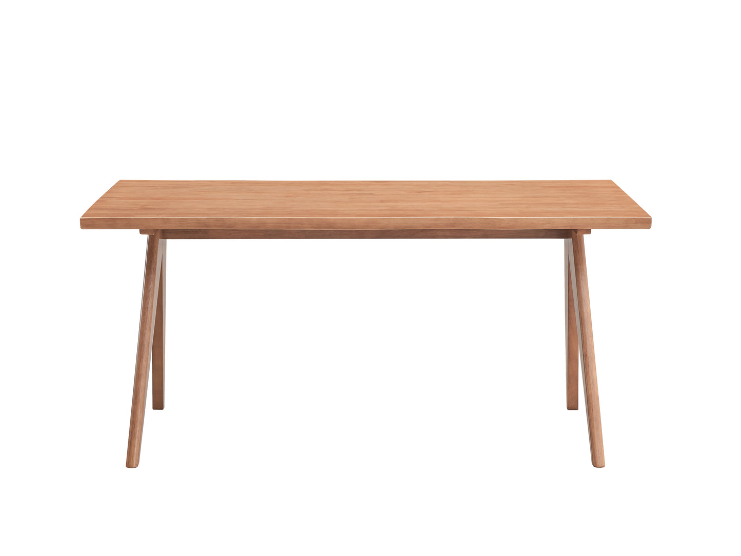 Rattan Dining Table, 63 Inch Wide, 33 Inch Deep, 30 Inch High, Coastal Boho Style for Dining Room Natural