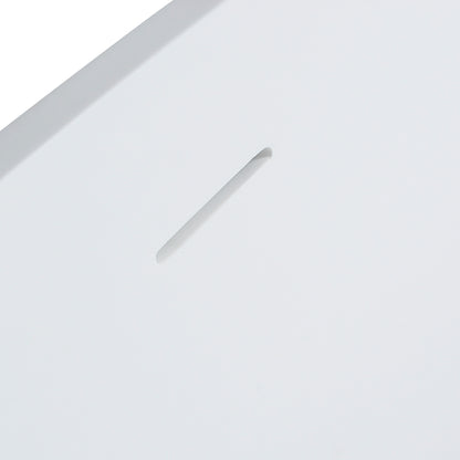 Luxury 67" Freestanding Matte White Bathtub, Solid Surface Soaking Tub with Overflow and Pop-up Drain for Modern Bathrooms