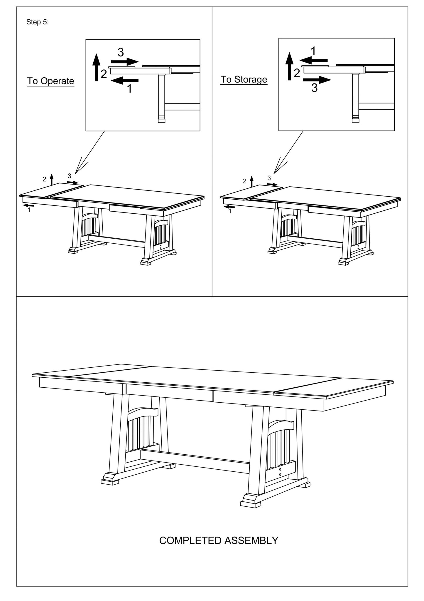 Modern Dining Table 2 Leaves Antique White and Grey Finish