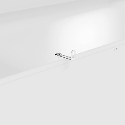 Tall White Farmhouse Kitchen Pantry - 77" Freestanding Storage Cabinet with Adjustable Shelves, Door Shelves, and Drawers