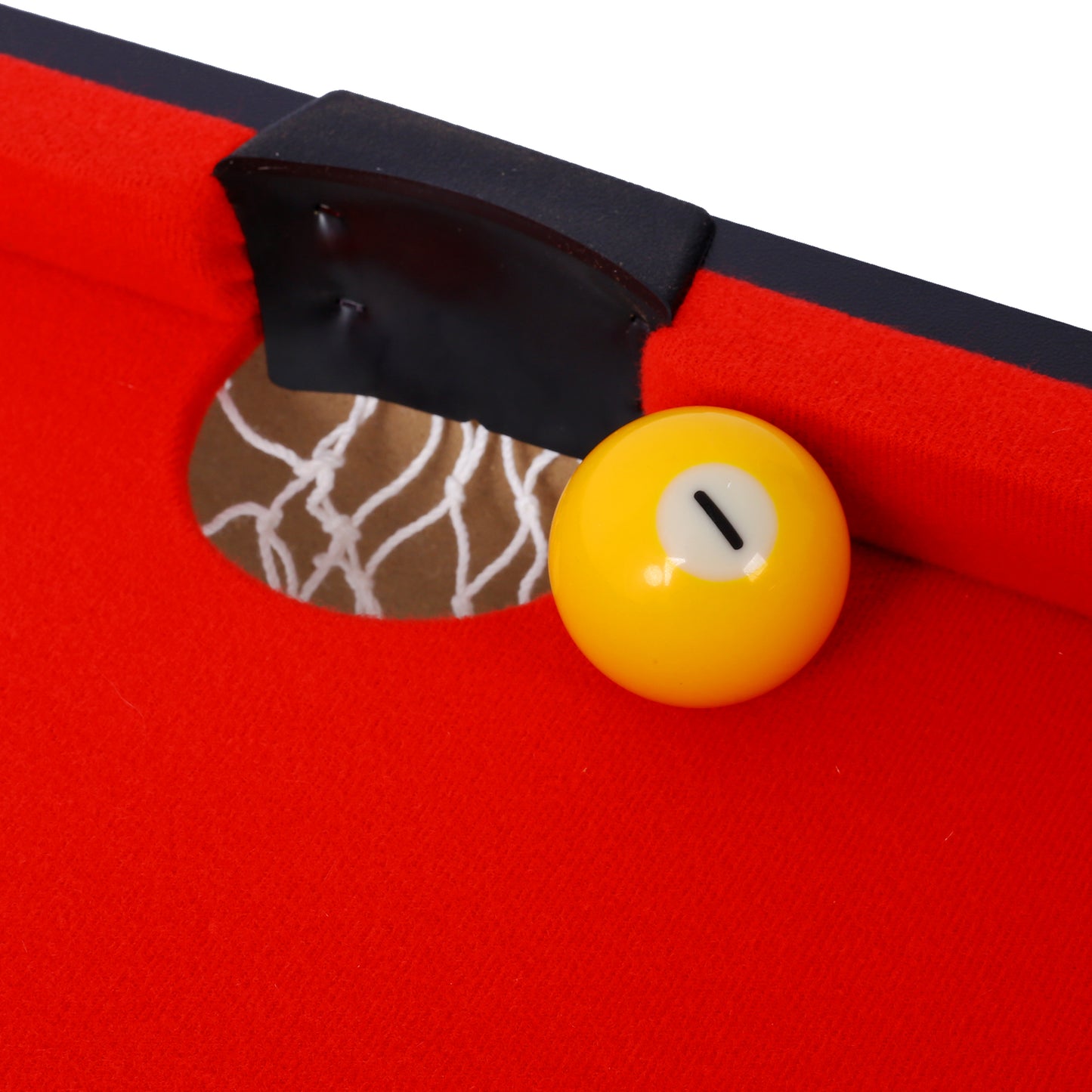 5-in-1 Game Table: Billiards, Ping Pong, Foosball, Basketball, Push Hockey; 43x24x32 in MDF+Steel Brown/Red