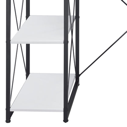 Versatile Modern White Writing Desk with Ample Storage