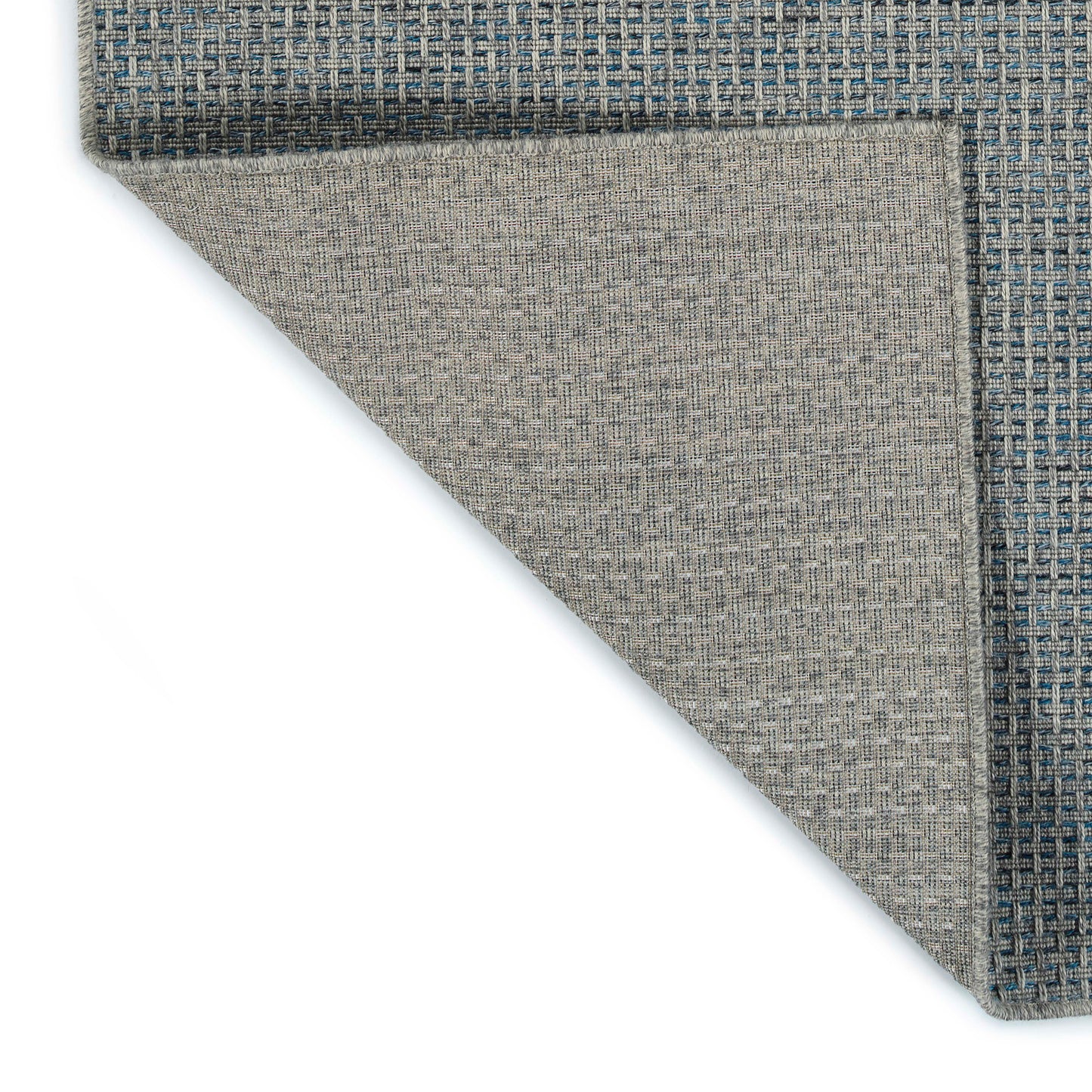 Rectangle Area Rug, 5 ft 3 in x 7 ft 6 in, Indoor/Outdoor, Textured, Polypropylene, Modern, Blue