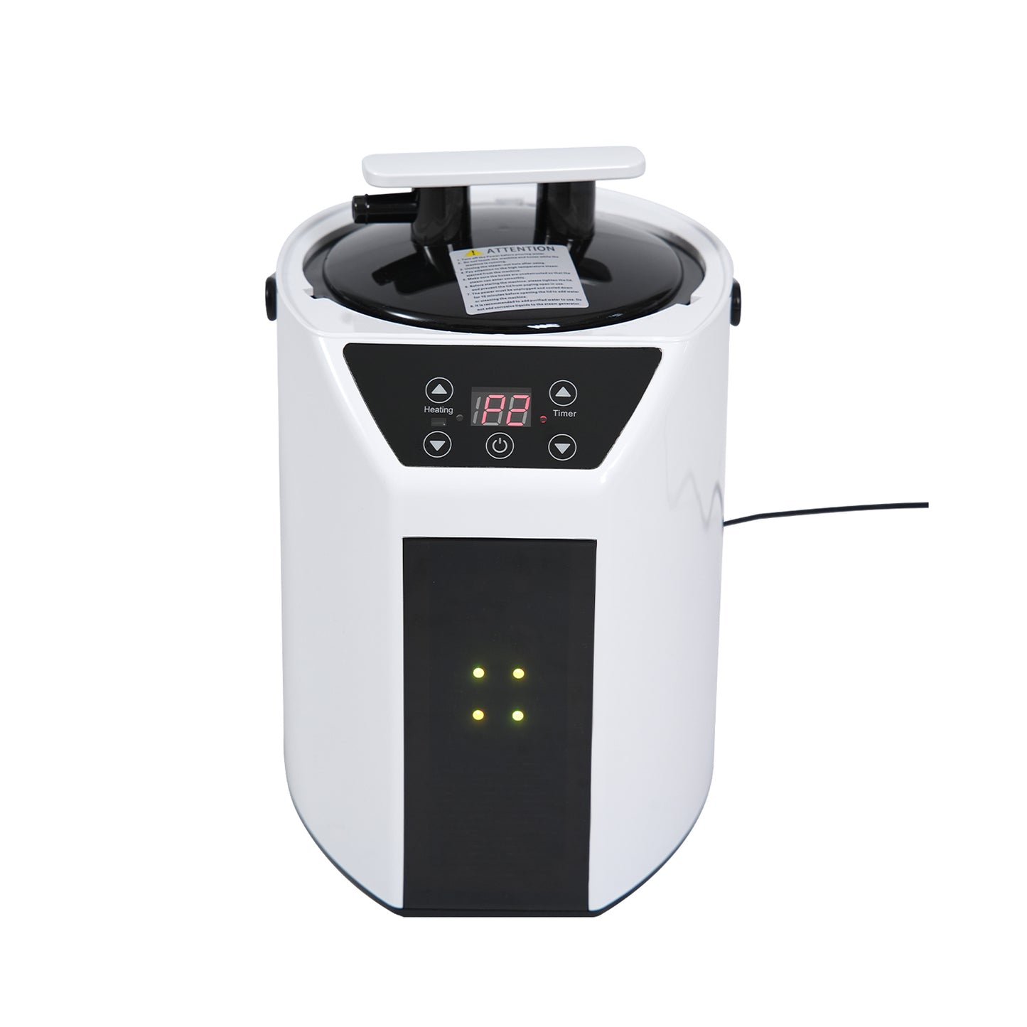 3.0L Tank Sauna Steam Generator, 360° Nozzles, 4 Gear Settings, Remote 90-Min Run Time White+Black