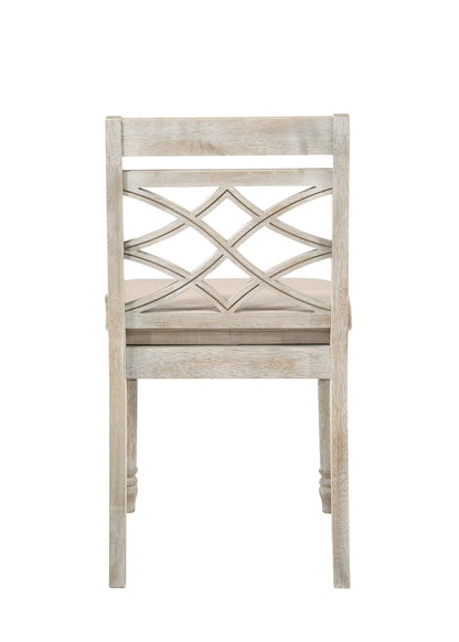 Havanna Set of 2 Off White 19" Wide Contemporary Fabric Chair with Cushion