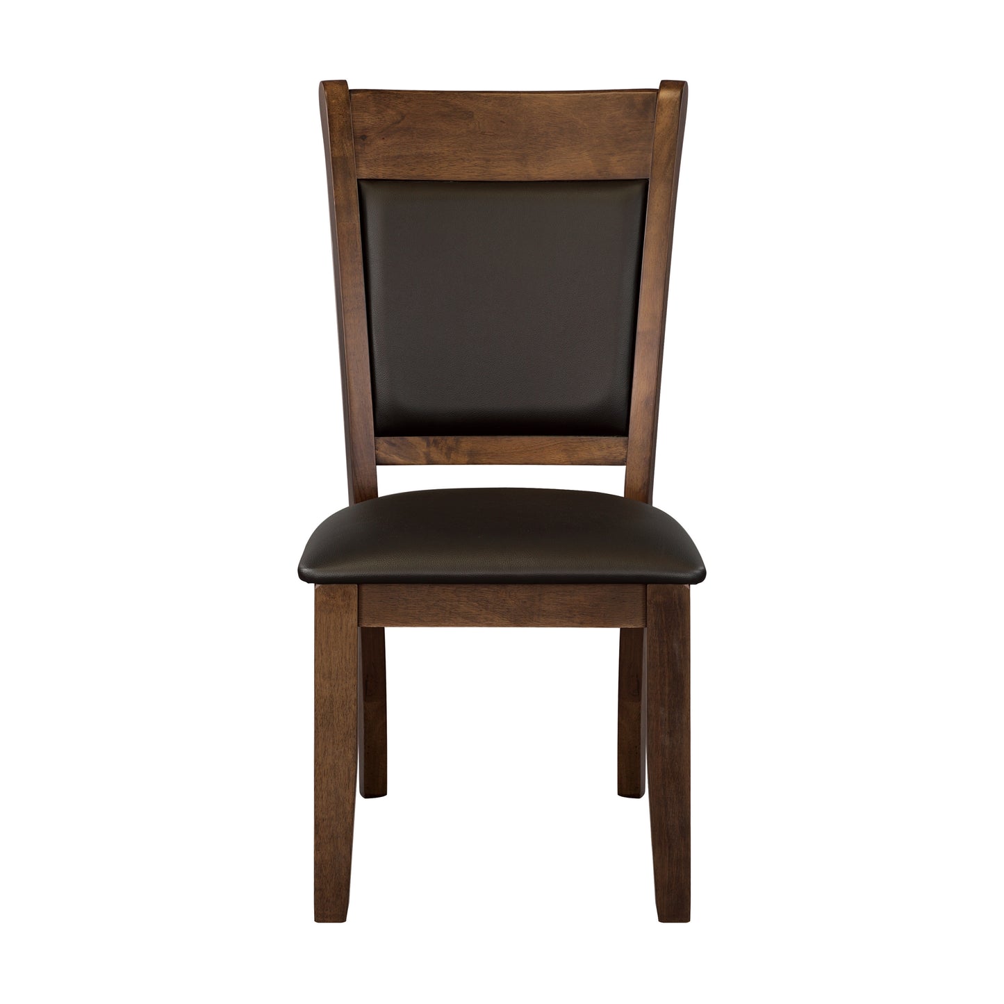 2pc Wooden Side Chairs with Upholstered Seat for Casual Dining Room, 19x21x38.5 in Light Rustic Brown