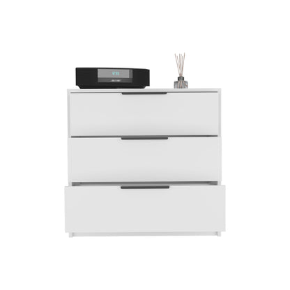 Kaia Modern White 3-Drawer Dresser with Elegant Top