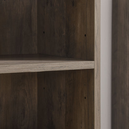 Slim 8-Tier Media Storage Tower with Adjustable Shelves, Tall Narrow Bookshelf for Home Office Use, Versatile Double-Decker Bookcase