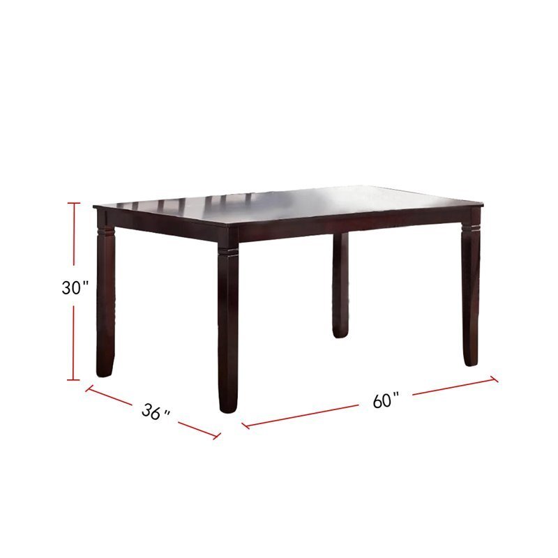 7 Piece Dining Set Table Chairs Eyelet Back Espresso