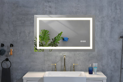 Dimmable LED Vanity Mirror with Anti-Fog, Backlight, and Memory Function - 40"x24" Multi-Color Bathroom Wall Mirror