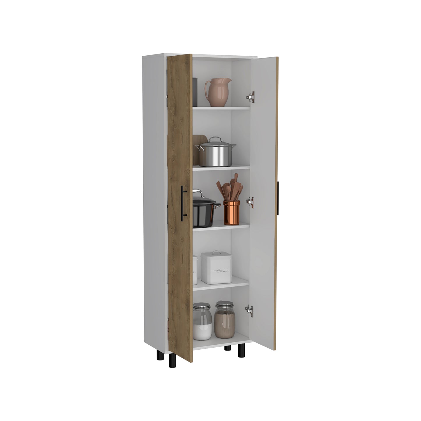 Modern Multicolor Storage Pantry Cabinet