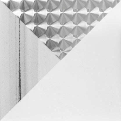 Round Bistro Adjustable 3-Piece Bar Set for Home Bar with Oval Footrest, Metal PVC, Silver Chrome