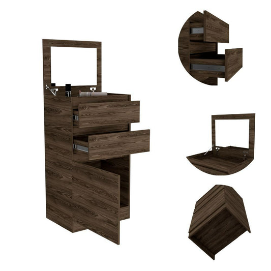 Asturias Jewelry Organizer Dresser in Dark Walnut Finish