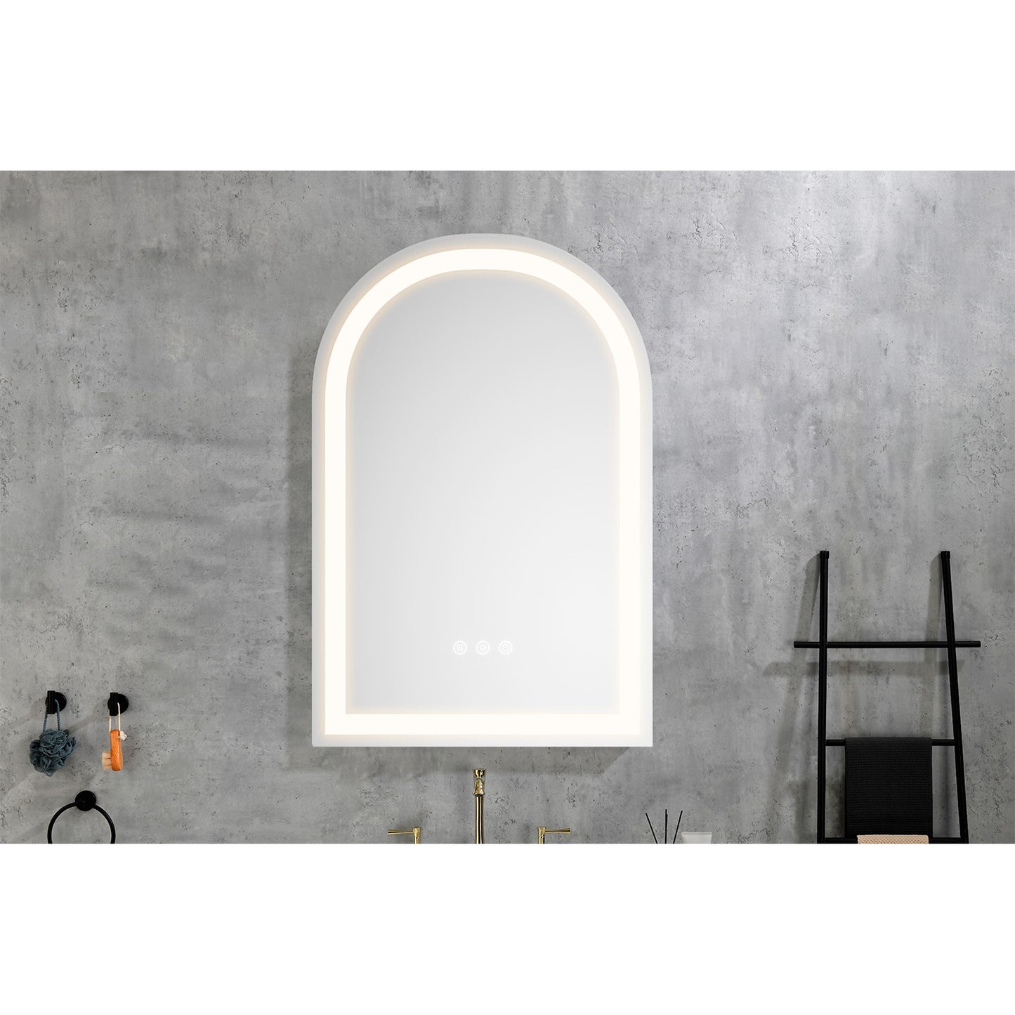 38-Inch LED Illuminated Wall-Mounted Bathroom Mirror with Anti-Fog, Dimmer, and Adjustable Color Temperature Functions