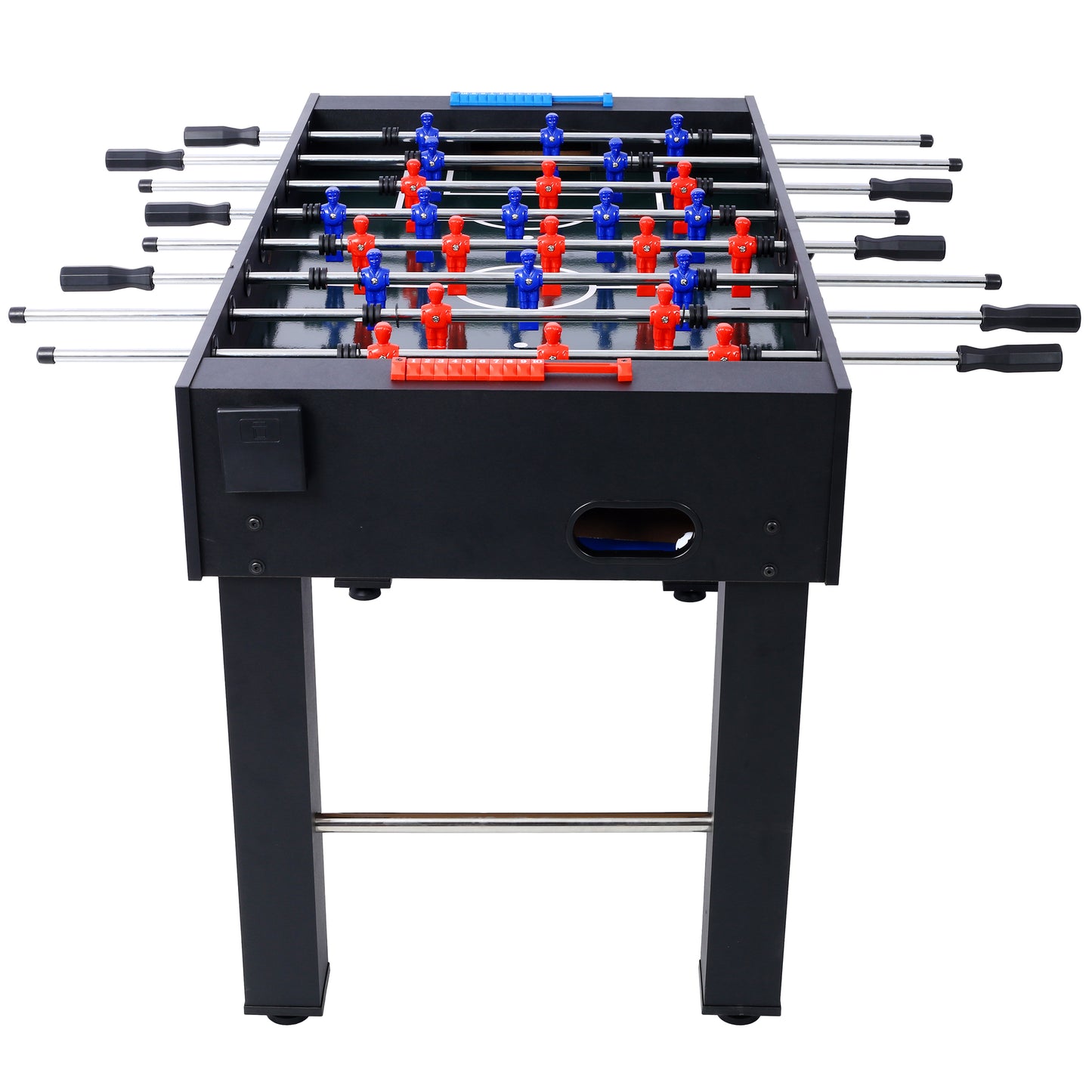 54-Inch Foosball Table for Family Game Room, Analog Scoring, Durable MDF + Steel Rods, Light Cherry Finish