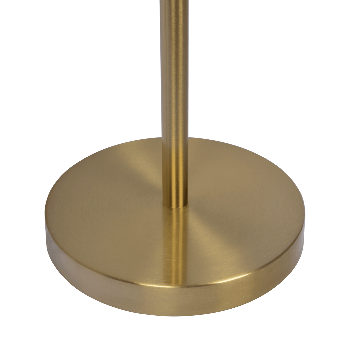 LED Floor Lamp with On/Off Switch, Adjustable Height, 63-Inch Tall Round Base, Modern Brassed Gold