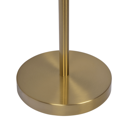 LED Floor Lamp with On/Off Switch, Adjustable Height, 63-Inch Tall Round Base, Modern Brassed Gold