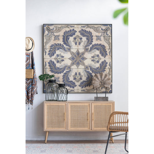 48 x 48-Inch Square MDF Wall Art Panel - Modern Abstract Decor for Living, Dining, Office Multicolor