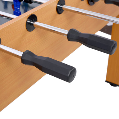 54-Inch Foosball Table with Analog Scoring, 46-1/4 x 24-3/4 Playfield, Free Accessories, Brown