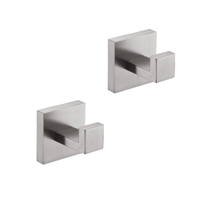 2 Pack Wall-Mounted Stainless Steel Bathroom Towel Hooks/Coat Hooks for Bathroom, Bedroom, Kitchen