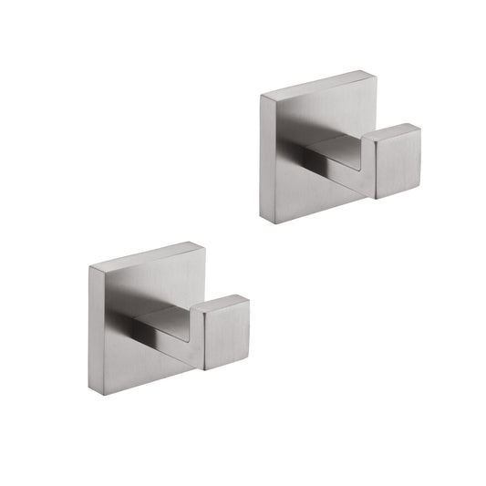 2 Pack Wall-Mounted Stainless Steel Bathroom Towel Hooks/Coat Hooks for Bathroom, Bedroom, Kitchen