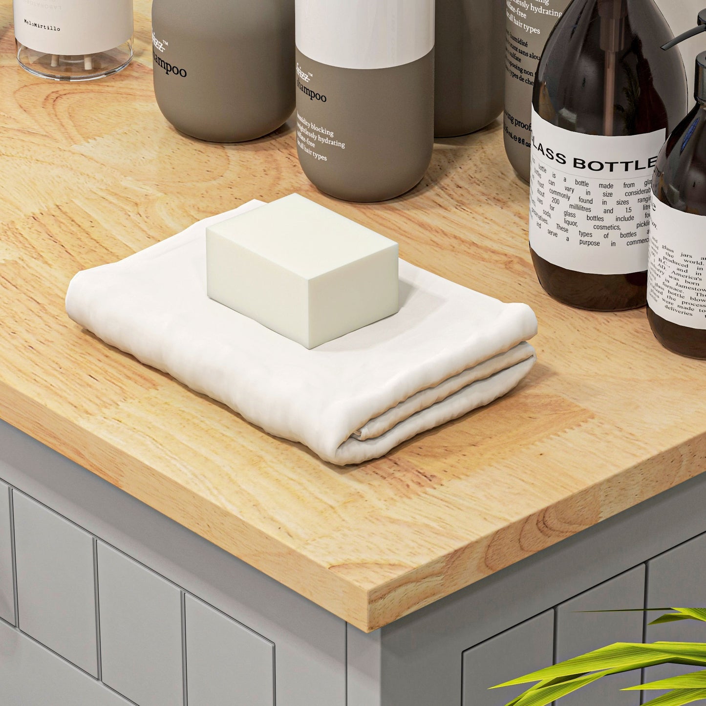 HOMCOM Kitchen Tilt Out Trash Bin Cabinet Free Standing Recycling Cabinet Trash Can Holder With Drawer, Gray