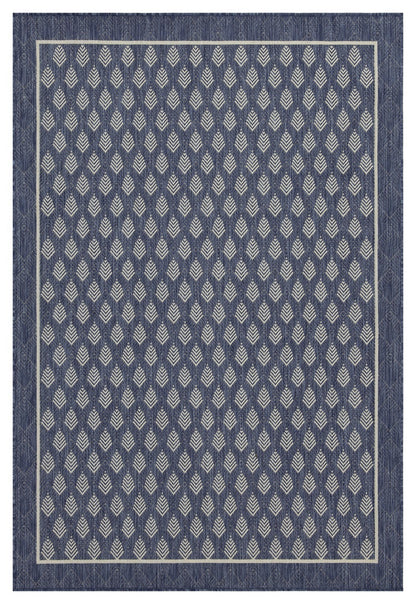 Indoor/Outdoor Area Rug, 2 ft 7 in x 7 ft 3 in, Flatweave Polypropylene, Weather-Resistant - Blue