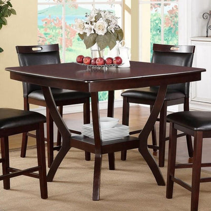 Counter Height Dining Table Rubberwood Espresso Finish