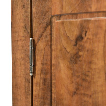 Brown Modern Triangle Corner Storage Cabinet with Adjustable Shelving for Home and Kitchen