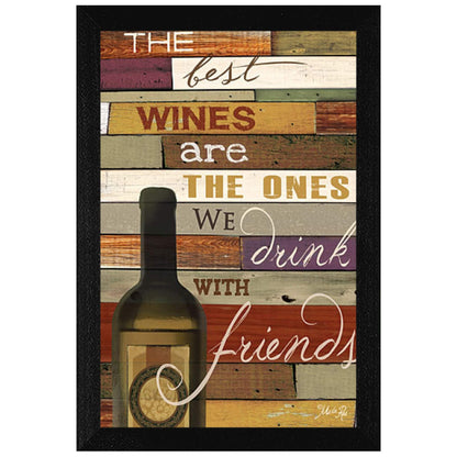 14x20 Printed Wall Art - Ready to Hang Framed Poster - Wine Theme Kitchen Dining Room Decor - Multicolor