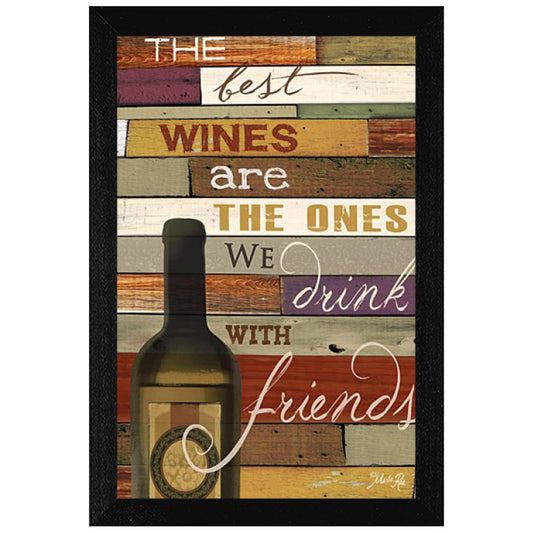 14x20 Printed Wall Art - Ready to Hang Framed Poster - Wine Theme Kitchen Dining Room Decor - Multicolor