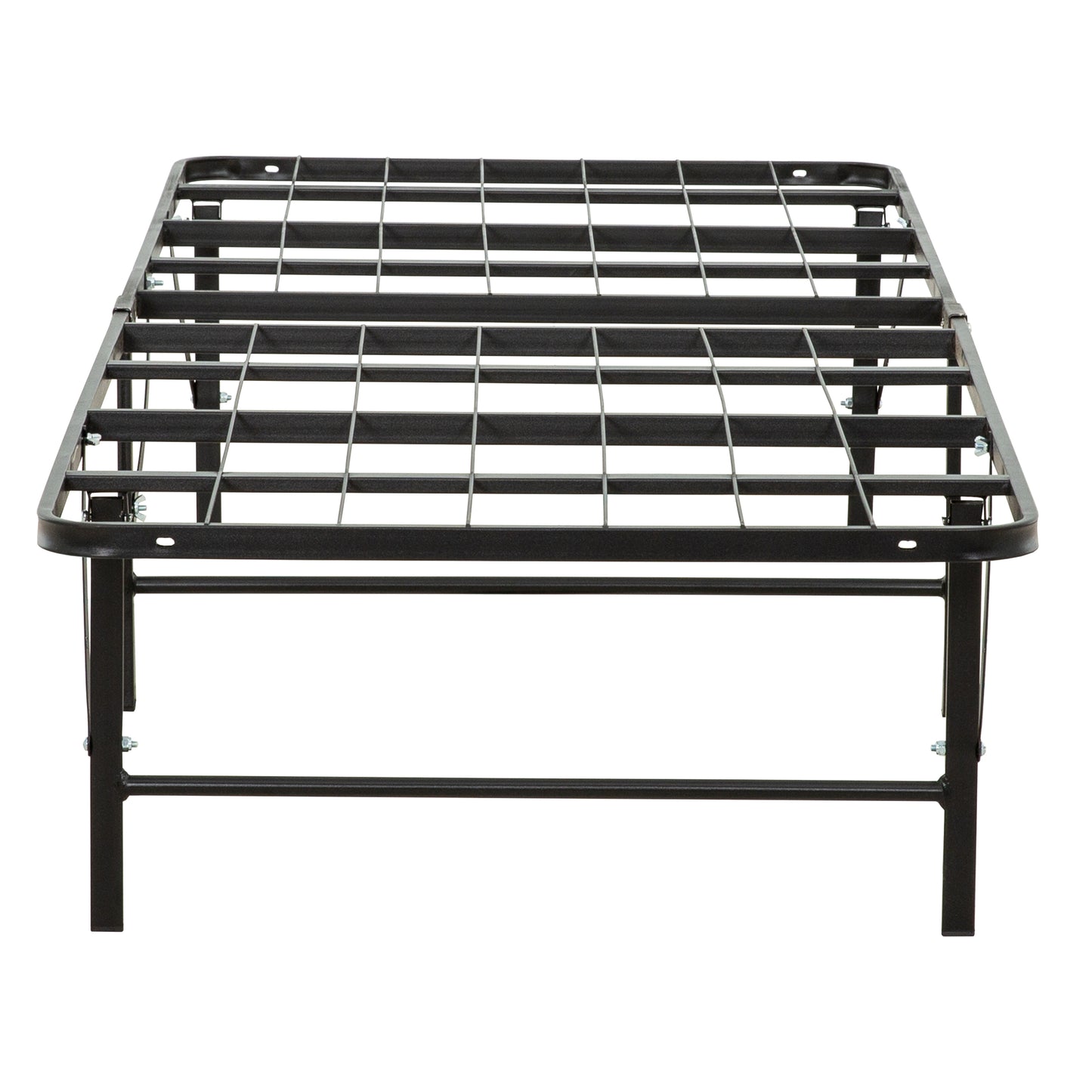 Twin XL Solid Metal Bed Frame with Strong Support and Under-Bed Storage - Black