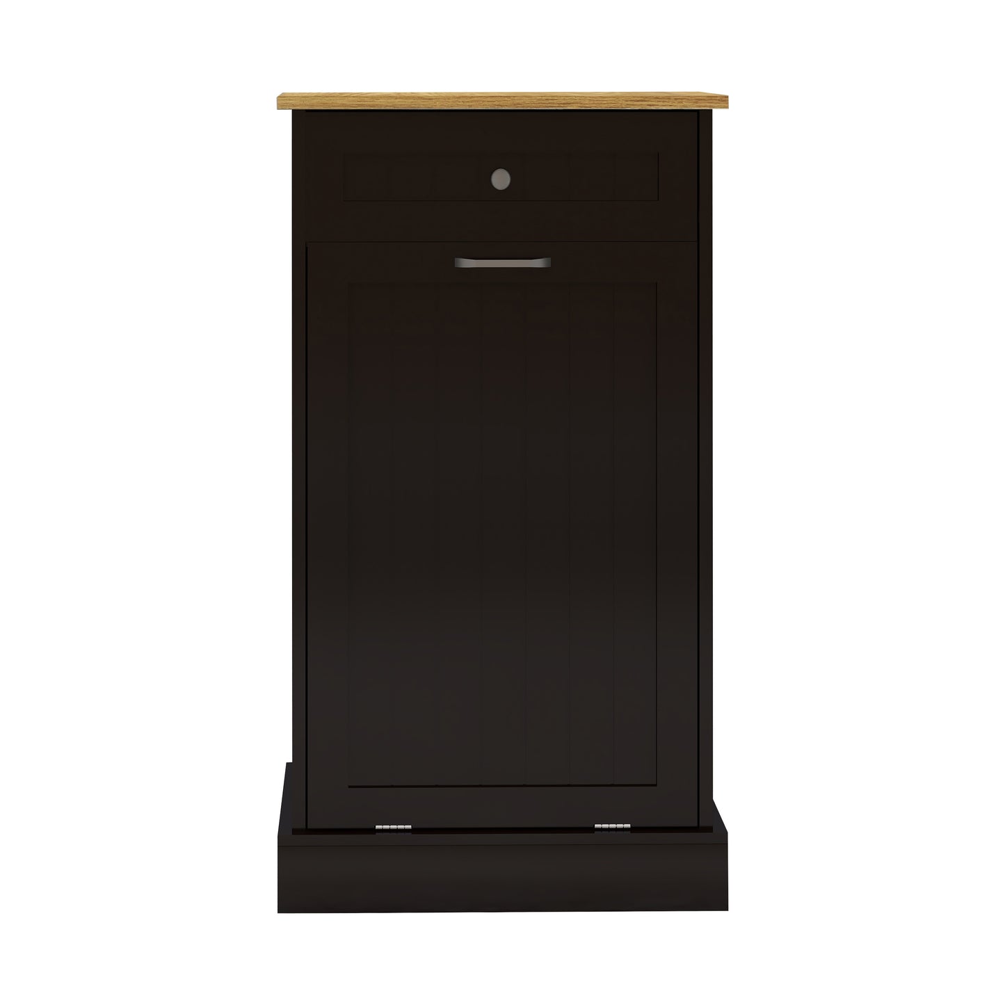One Drawers and One-Compartment Tilt-Out Trash Cabinet Kitchen Trash Cabinet-Black