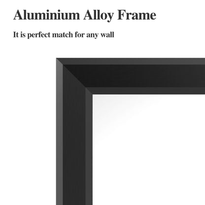60"x36" Oversized Modern Rectangle Bathroom Mirror with Balck Frame Decorative Large Wall Mirrors for Bathroom Living Room Bedroom Vertical or Horizontal Wall Mounted mirror with Aluminum Frame