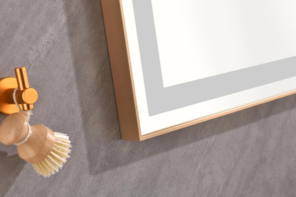 Large 48x36 Illuminated Bathroom Mirror with Dual Control Anti-Fog Feature