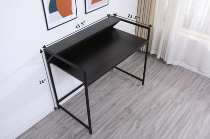 Narrow Black Console Table for Small Spaces – Modern Entryway, Sofa, and Hallway Table with Metal Frame for Living Room and Office