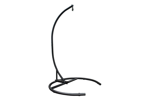 Sturdy Metal Egg Chair Stand For Indoor Use, Floor Standing Base For Hanging Egg Chair, Durable Frame Black
