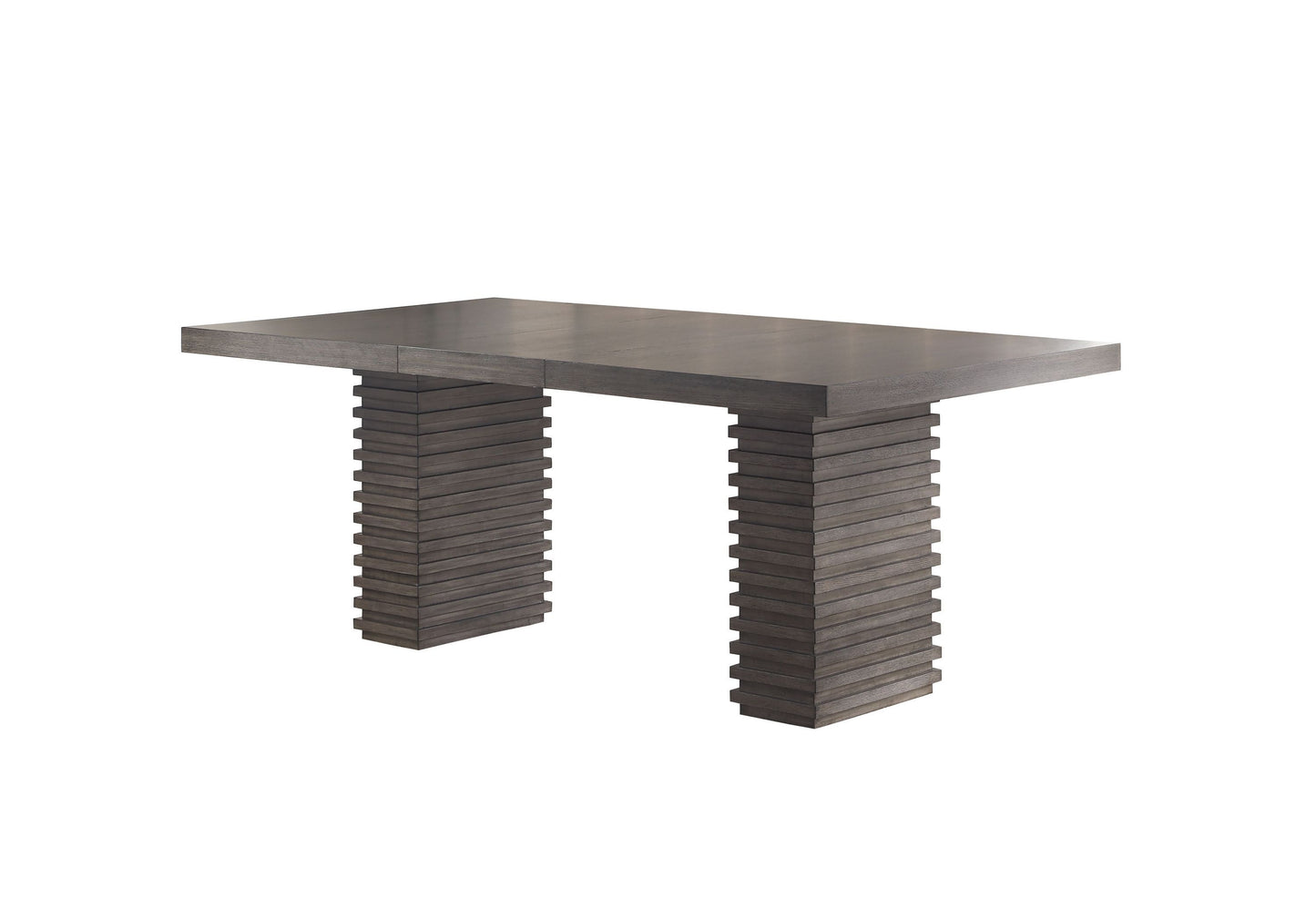 Dining Table Hardwood Solids Modern Contemporary Dark Gray