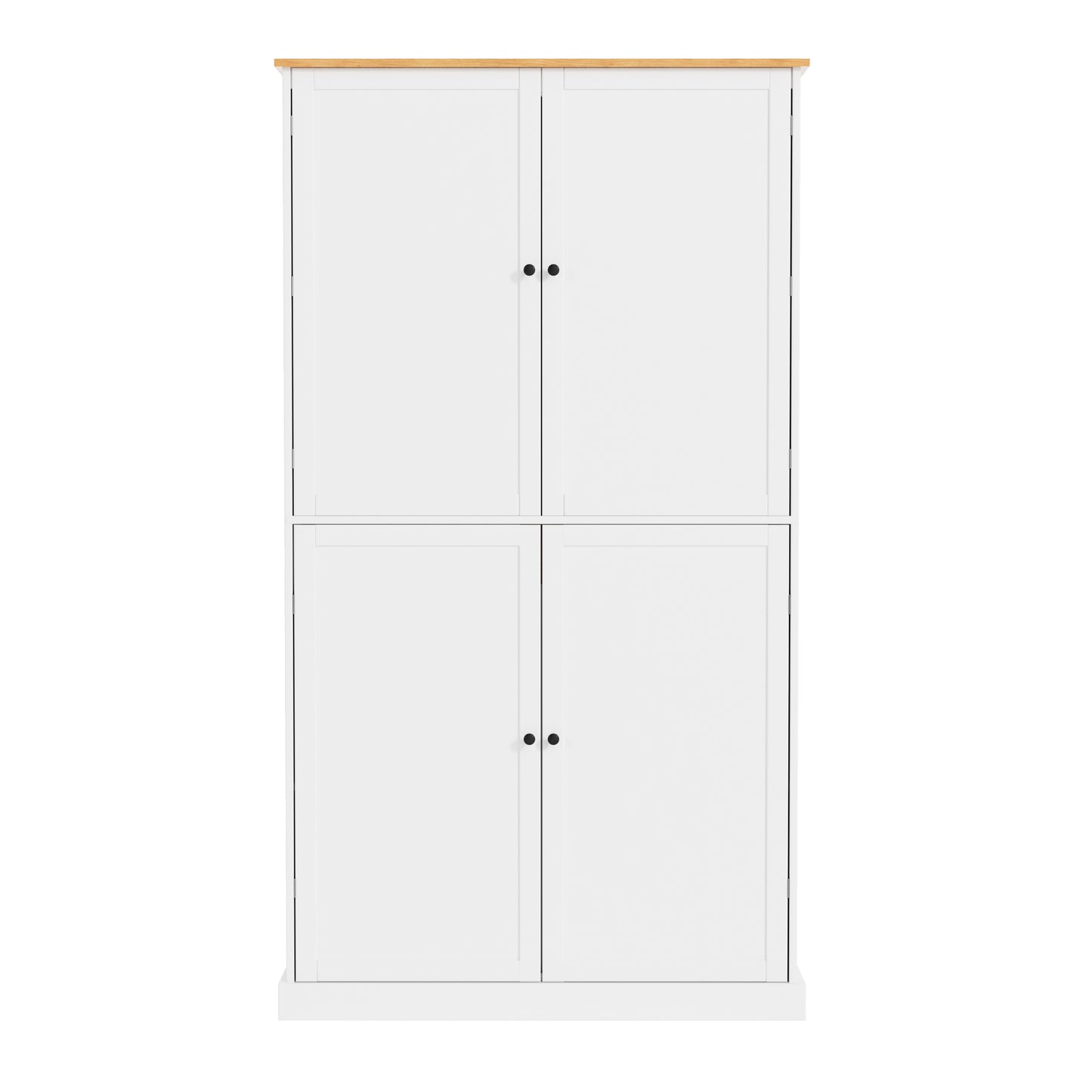 Elegant White Freestanding Kitchen Pantry with Adjustable Shelves and Built-in Drawers - 40.2x20x71.3 inches