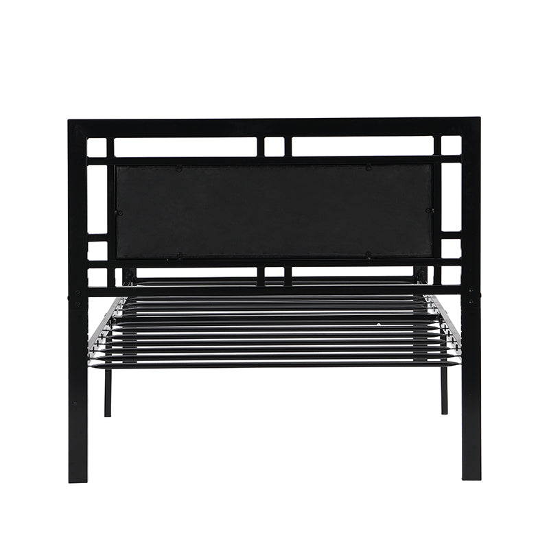 Sturdy Twin Metal Bed Frame - Modern Black Design with Easy Assembly and No Box Spring Needed