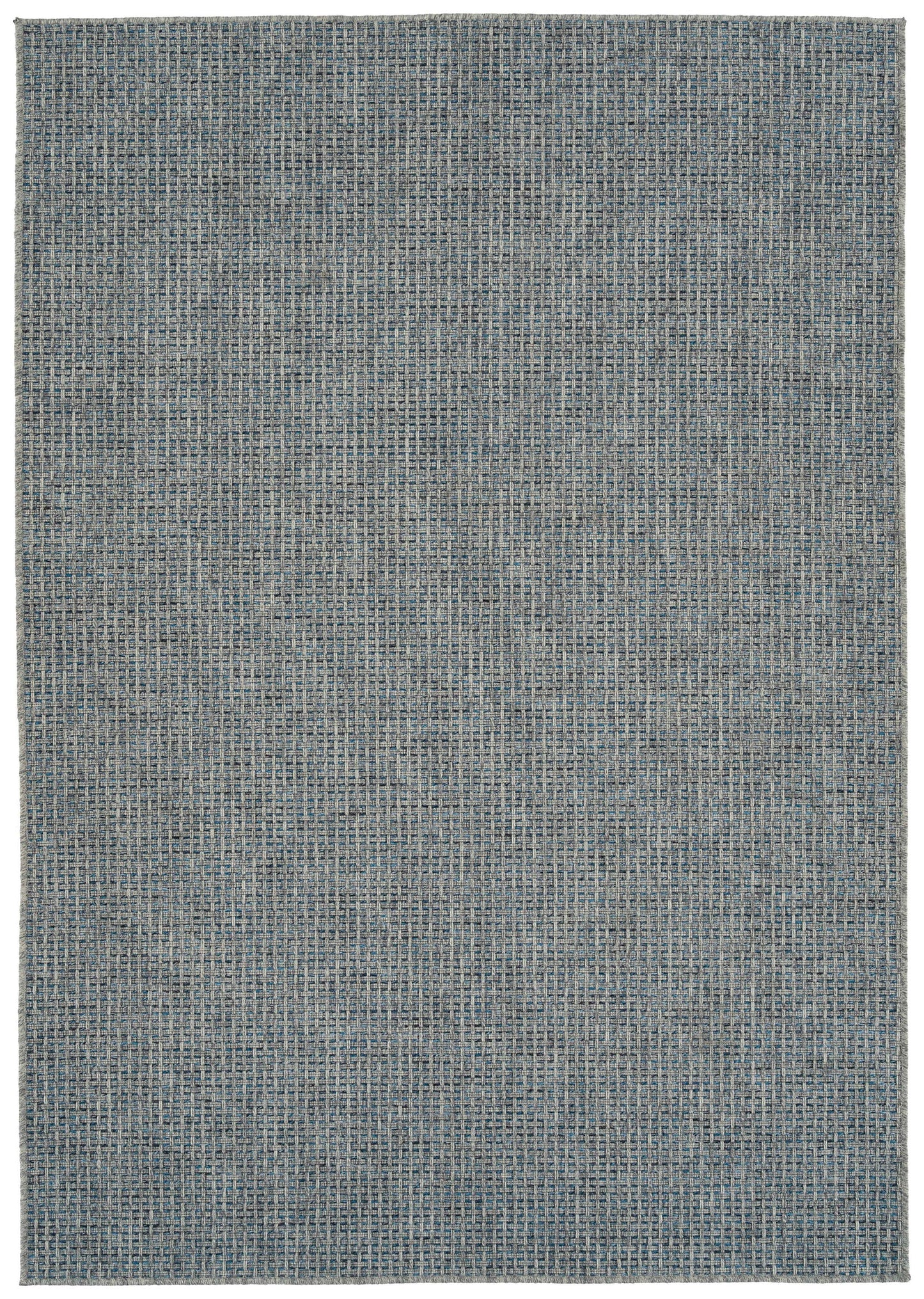 Rectangle Area Rug, 5 ft 3 in x 7 ft 6 in, Indoor/Outdoor, Textured, Polypropylene, Modern, Blue