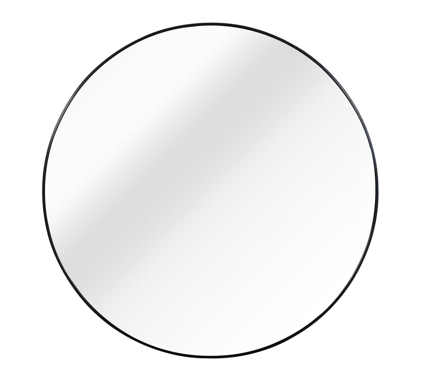 Classic 16-Inch Black Round Metal Bathroom Mirror