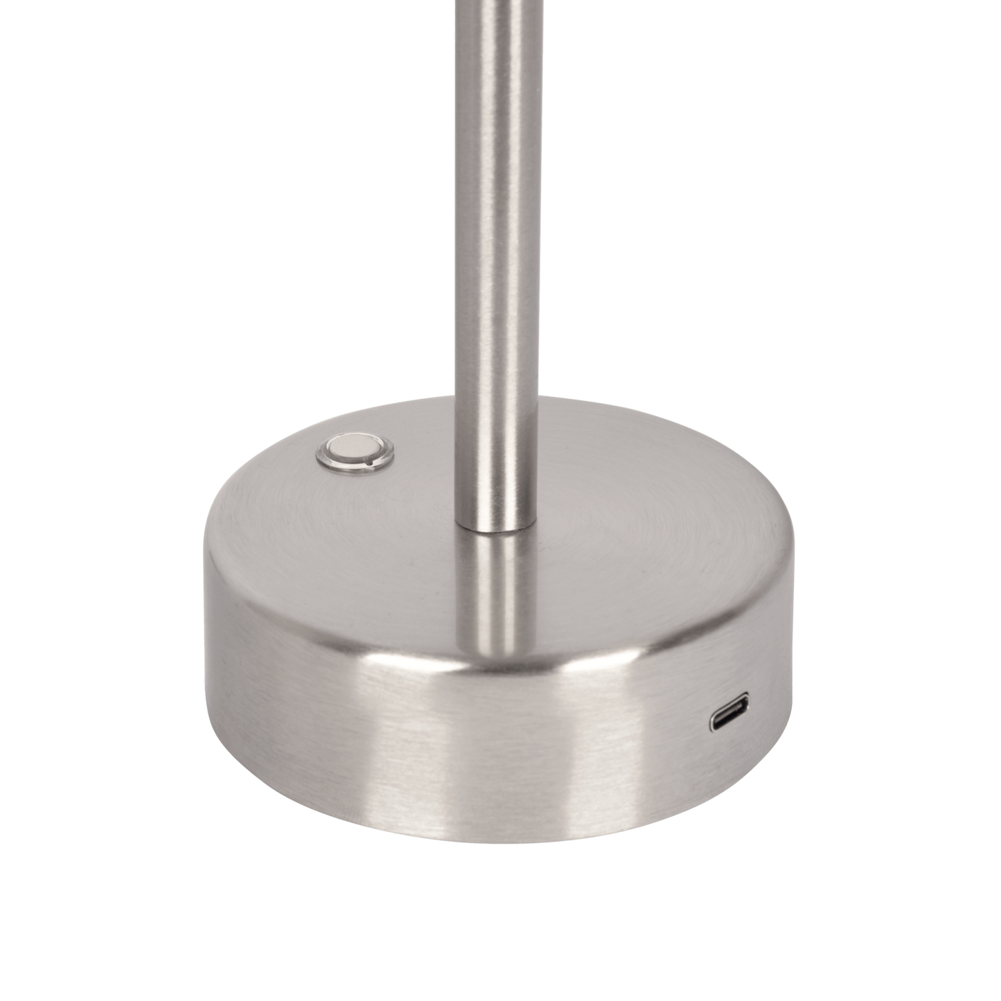 Rechargeable LED Table Lamp with Touch Sensor, Metal Desk Light, 5 x 5 x 10.5 in, 1 lb Brushed Nickel