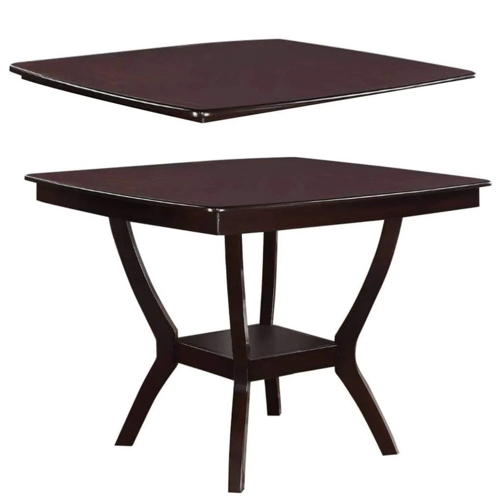 Counter Height Dining Table Rubberwood Espresso Finish